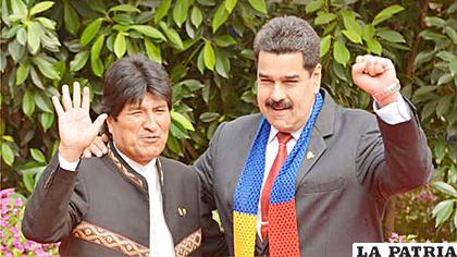 El gobernante venezolano afirmó que Evo Morales 