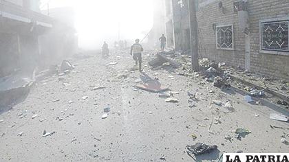 Una de las poblaciones de la provincia de Idlib, Siria que fueron bombardeadas /wp.com