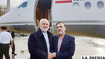 Masud Soleimani (Izq.), siendo recibido por el ministro iraní de Asuntos Exteriores
/20minutos.es