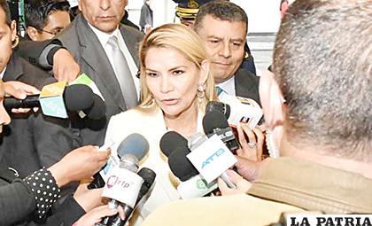 Presidente interina de Bolivia, Jeanine Áñez /Prensa Palacio
