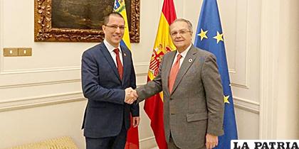 Juan Pablo de Laiglesia tras la reunión con Jorge Arreaza /@jaarreaza