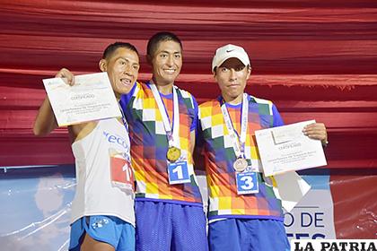 Podio orureño, Fernández, Basco y Garibay 
/cortesía Ministerio de Deportes