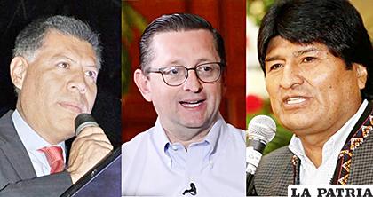 Marcelo Hurtado, ?scar Ortiz y Evo Morales, sigue la polémica /ERBOL