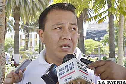 El presidente de la Comisión de Constitución del Legislativo de Tarija, Erwin Mancilla /BOLIVIA EN TUS MANOS