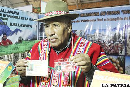 Avelino Paucar Pacheco es un Kallawaya certificado en medicina natural /LA PATRIA
