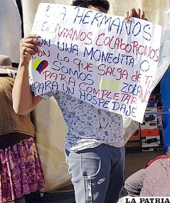 Varios son los venezolanos que 
actualmente están en las calles de 
Oruro /LA PATRIA /ARCHIVO
