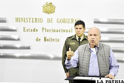 El Ministro de Gobierno Arturo Murillo responde al anuncio de juicio contra Bolivia /APG
