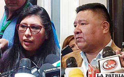 Los dos presidentes de las cámaras alta y baja del país, no están de acuerdo con la decisión de Áñez /Erbol