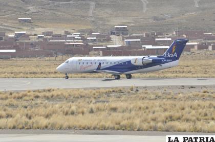 Según reporte de Aasana, dos vuelos diarios se registran en el aeropuerto de Oruro
