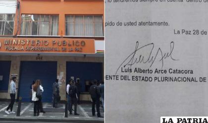 La mujer implicada en el caso se presentó en la Fiscalía /erbol.com