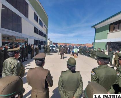 El objetivo es evitar que los policías se contagien /LA PATRIA