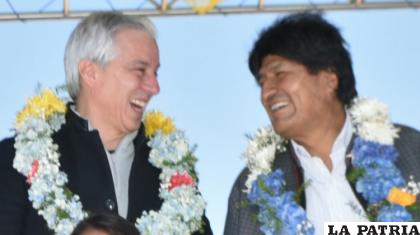 Álvaro García Linera y Evo Morales fueron denunciados por Carlos Mesa, por supuesto fraude /ABI