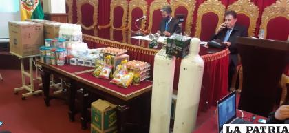 El Tribunal Departamental de Justicia también hizo la entrega de insumos y alimentos