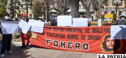 Debido a las decisiones a medidas tomadas por el Gobierno, las protestas de los maestros no se dejaron esperar