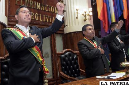 El 8 de noviembre, Luis Arce juró como Presidente del país