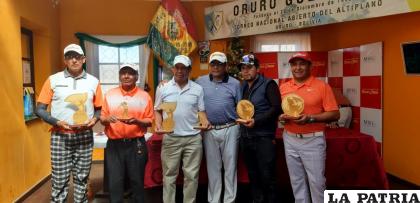 Los ganadores de la jornada dominical /Oruro Golf Club