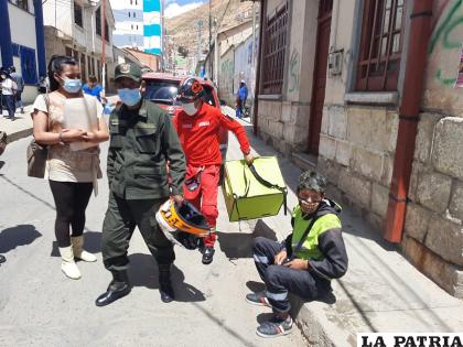 Afortunadamente el “delivery” no registró lesiones de consideración /LA PATRIA