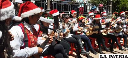 El grupo de niños y jóvenes deleitaron con su talento /LA PATRIA