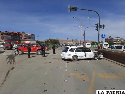 La colisión se registró sobre la avenida 24 de Junio /LA PATRIA