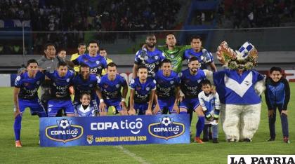 El equipo de San José que venció en la ida a Wilstermann en el “Félix Capriles” 2-1 /archivo LA PATRIA