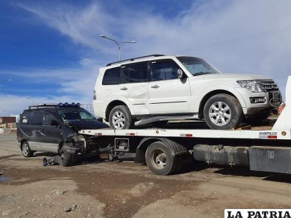 Ambos motorizados fueron remolcados hasta dependencias de Tránsito /LA PATRIA