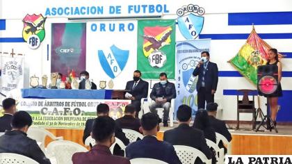 Un acto especial que vivieron los árbitros orureños en su aniversario /CAFO