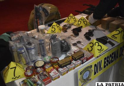 Las armas fueron secuestradas para fines investigativos /APG