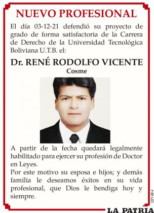 Dr. RENÉ RODOLFO VICENTE