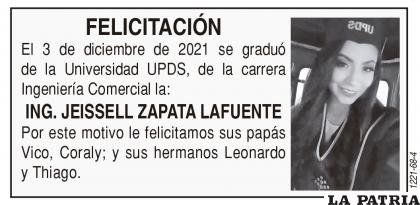 Ing. Jeissell Zapata Lafuente