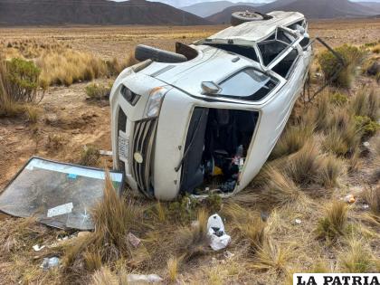 Se investigan las causas del vuelco de tonel /Televisión Municipal de Huanuni