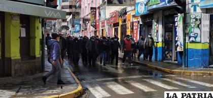 Los afiliados a la Federación San Cristóbal caminaron por las calles para desbloquear /LA PATRIA