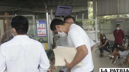 Herbas cuando se presentó voluntariamente ante el Ministerio Público /CAPTURA