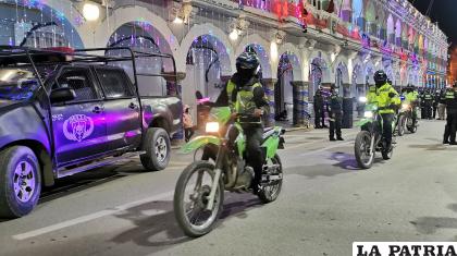 Todas las unidades policiales se desplegaron para los patrullajes /LA PATRIA