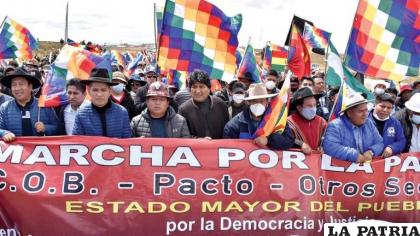 La “Marcha por la Patria” se inició desde Caracollo el 26 de noviembre de este año /Opinión