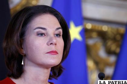 La ministra del Exterior alemana, Annalena Baerbock /Gonzalo Fuentes, fotografía de Pool vía AP