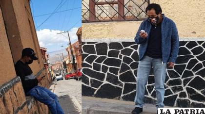Imágenes de las personas que según el periodista Erwin Valda, vigilan su domicilio /El Potosí