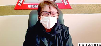 Ejecutiva del Magisterio Urbano de Oruro, María Elena Soria Galvarro