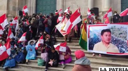 La movilización en Potosí por la libertad de Marco Pumari /EL POTOSÍ