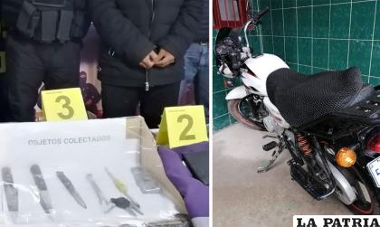 Tres aprehendidos y una moto secuestrada /Erbol