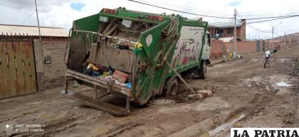 Camión de EMAO no puede ingresar a zonas altas /EMAO