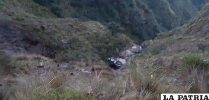 El carro se embarrancó cerca de 400 metros /Alcaldía de San Lucas