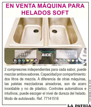 En venta máquina para HELADOS SOFT Ref. 77141516.