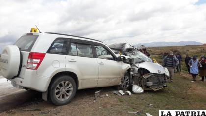 El impacto provocó la muerte del conductor del automóvil /LA PATRIA
