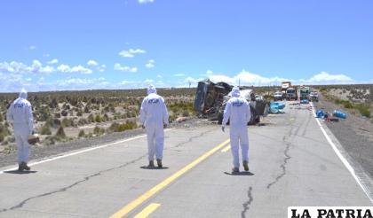 Labores investigativas tras un accidente de tránsito /la patria