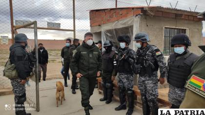 El comandante Arraya en el penal de La Merced /Cortesía