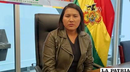 La diputada de Comunidad Ciudadana (CC), Elena Pachacuti 
/LA PATRIA