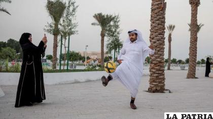 Y por supuesto intentan demostrar sus condiciones con el balón 