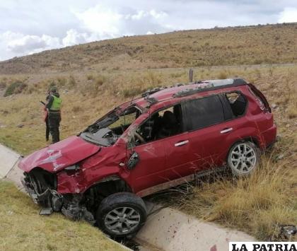 El carro terminó de esta manera /Cortesía