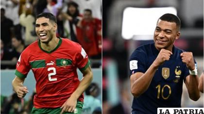 Hakimi y Mbappé los referentes de Marruecos y Francia respectivamente /rpp.pe