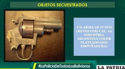 Los delincuentes tenían un revolver sin empuñadura /LA PATRIA
